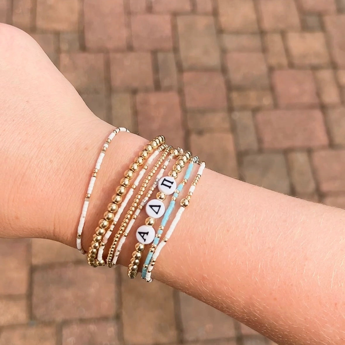 Rep your letters, show your colors, and do it all with style that lasts. π
Our Sorority Stacks are built to last β waterproof, tarnish-resistant, and totally chic. ππͺ
Greek letters + sorority colors = the perfect combo for your forever stack.