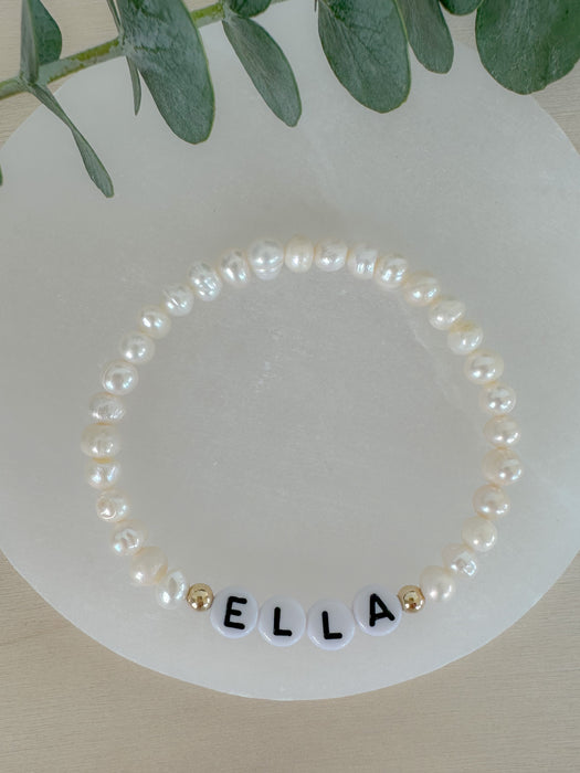 Freshwater Pearl Name Bracelet