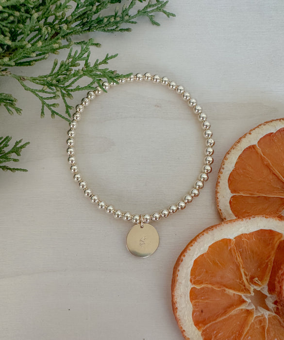 Letter Disc Bracelet