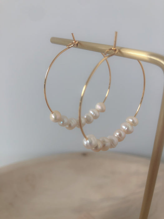 Freshwater Pearl Hoops