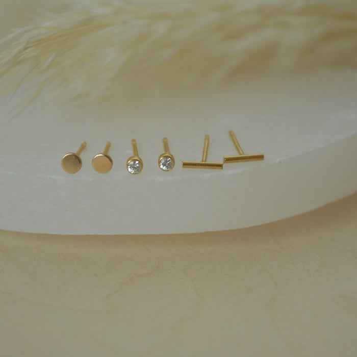 Gold Bar Stud