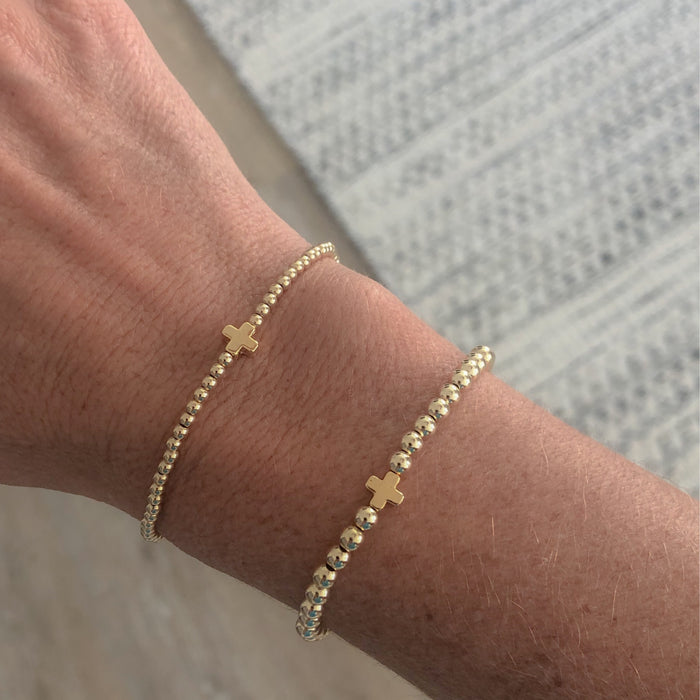 Gold Cross Beaded Bracelet