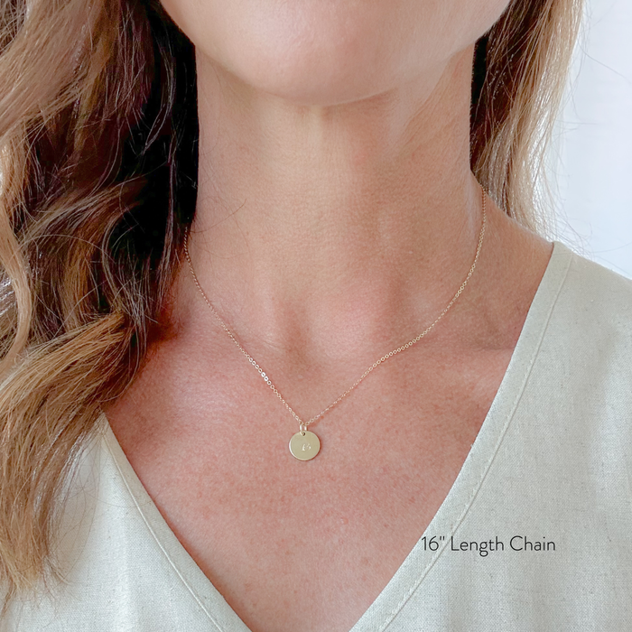 Disc Initial Necklace