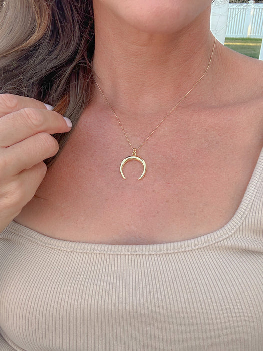 Crescent Pendant Necklace