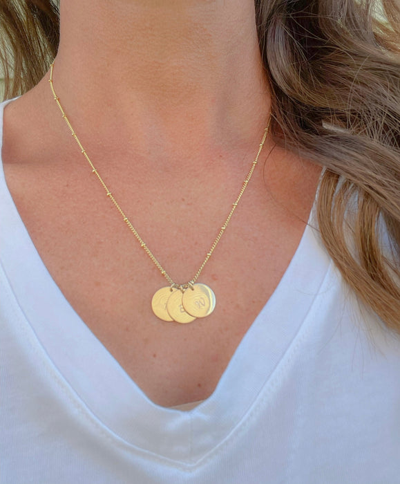 Disc Initial Necklace