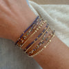 Woodland Bracelet Stack: dainty, layered fall bracelets in warm seasonal colors to brighten jeans-and-T looks or complement autumn outfits.