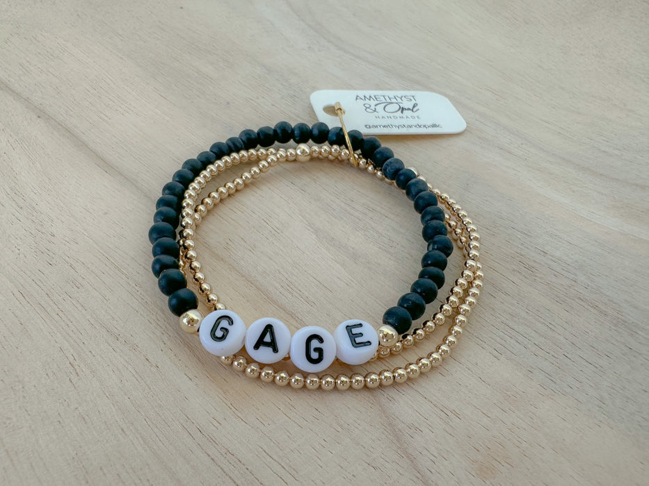 Onyx Name Bracelet