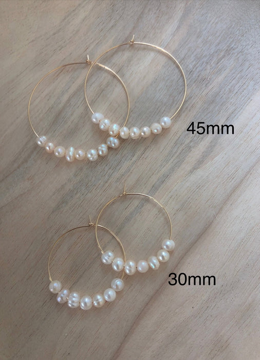 Freshwater Pearl Hoops