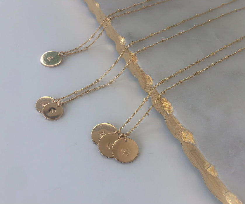 Disc Initial Necklace