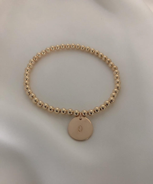 Letter Disc Bracelet