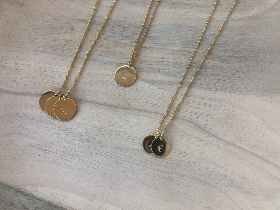 Disc Initial Necklace