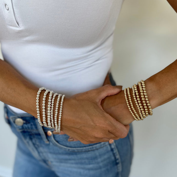 Stack in style with the 555 Stack—classic gold-filled or sterling silver bracelets perfect for minimalist, everyday, and giftable jewelry.