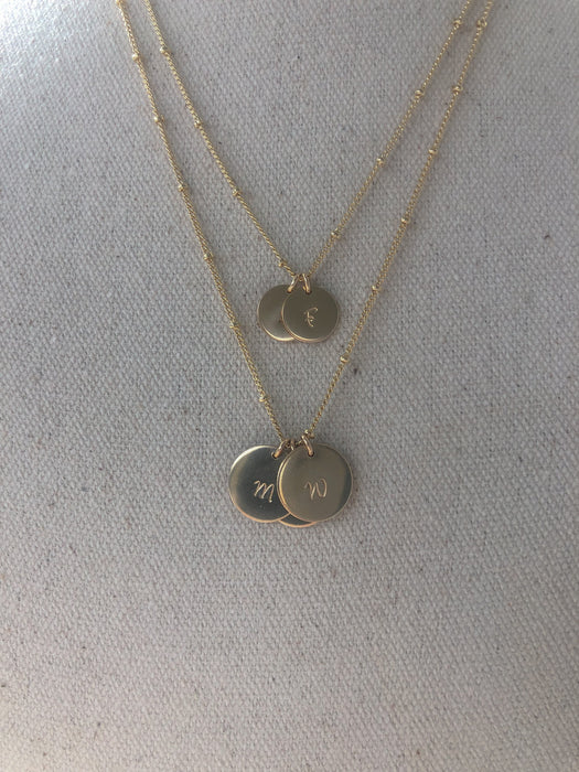 Disc Initial Necklace