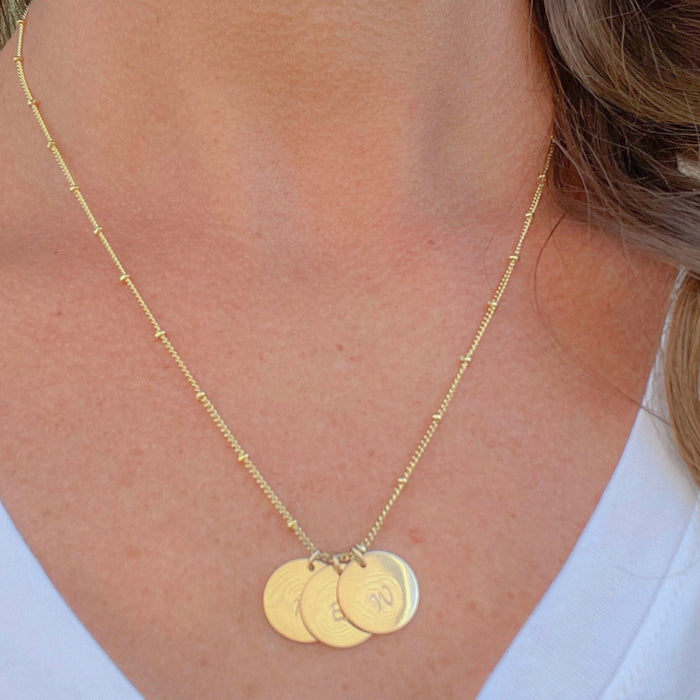 Disc Initial Necklace