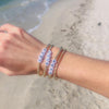 Custom personalized name bracelet with initials, names, or meaningful words. Perfect for stacking bracelets, layering, and gifting.