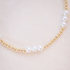 gold and crystal pearl bracelet