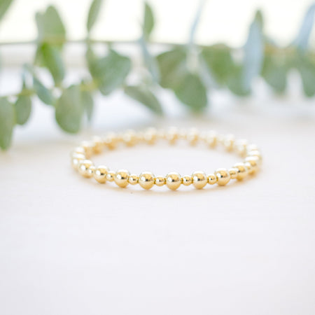 every other gold and silver beaded bracelet 