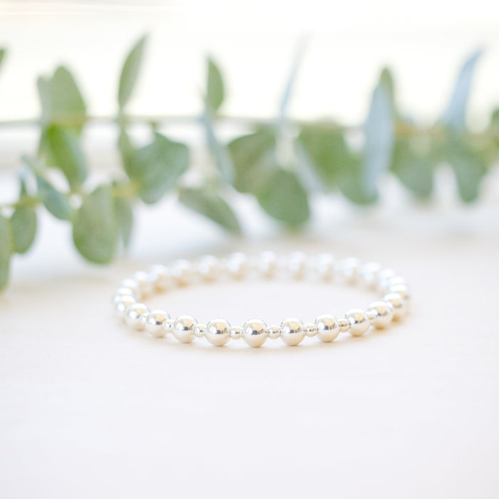 every other gold and silver beaded bracelet 