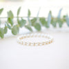 silver beaded bracelet stack 