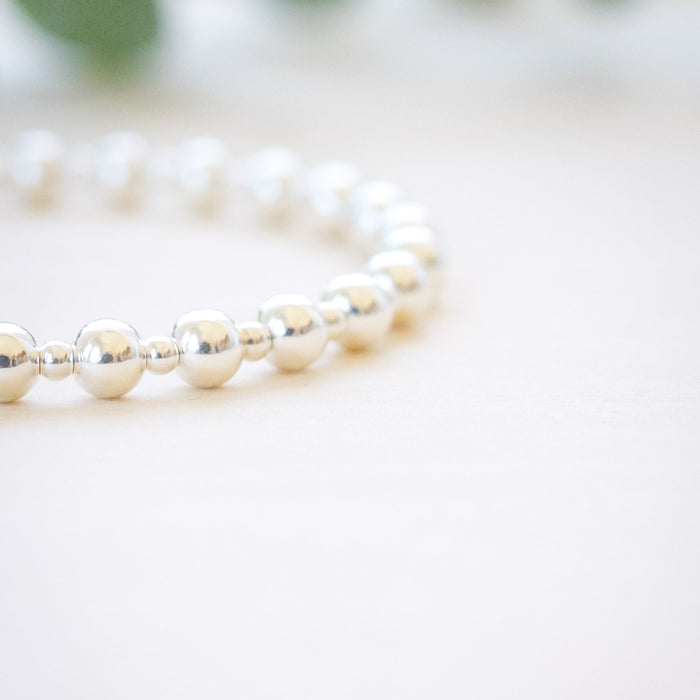 every other gold and silver beaded bracelet 