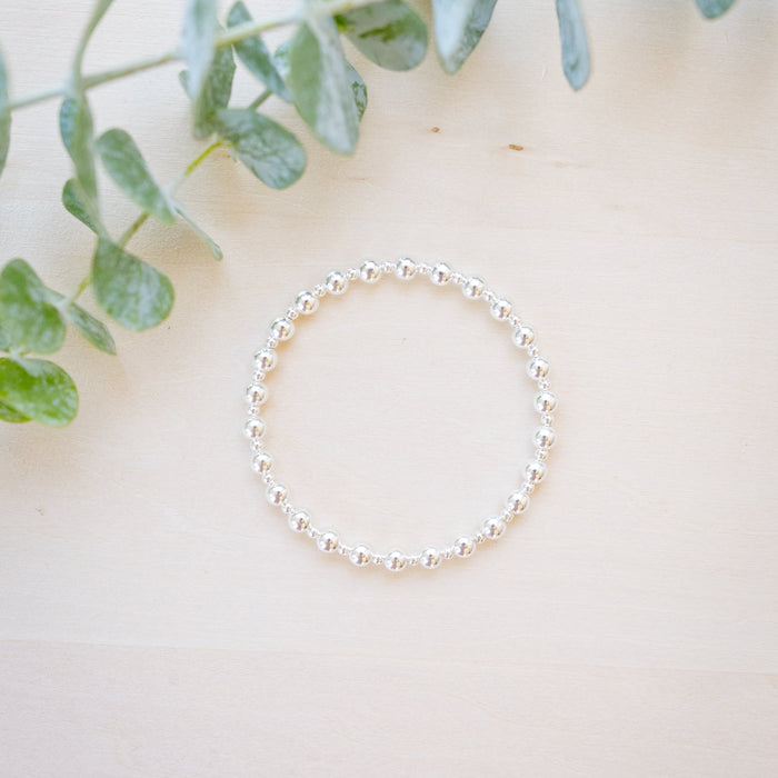 every other gold and silver beaded bracelet 