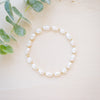 freshwater pearl bracelet every other rice shaped beads with gold beads in between 