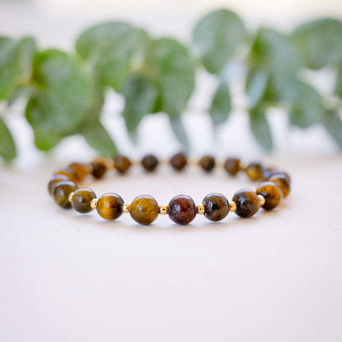 tigers eye beaded bracelet 6mm beads
