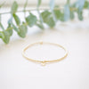 tiny beaded bracelet with tiny heart charm 