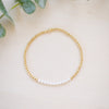 tiny crystal pearl beaded bracelet 