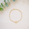 dainty open heart beaded bracelet gold and silver 