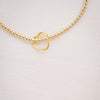 dainty open heart beaded bracelet gold and silver 