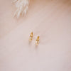 tiny drop huggies for second holes on  wood background