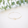 dainty open heart beaded bracelet gold and silver 