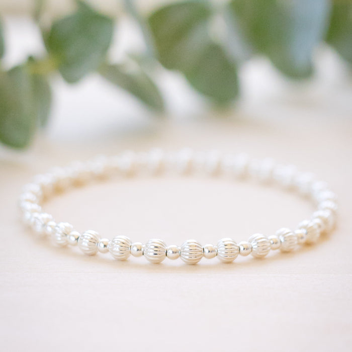 every other gold and silver beaded bracelet 