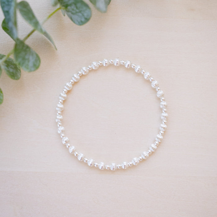 every other gold and silver beaded bracelet 