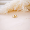 og classic timeless 13mm huggies on wood background