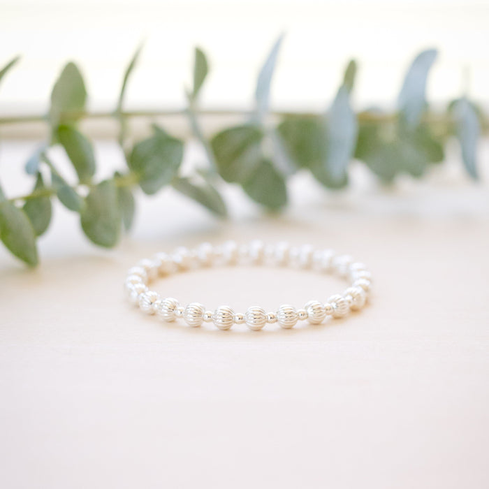 every other gold and silver beaded bracelet 
