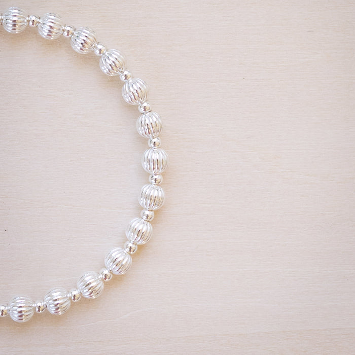 every other gold and silver beaded bracelet 
