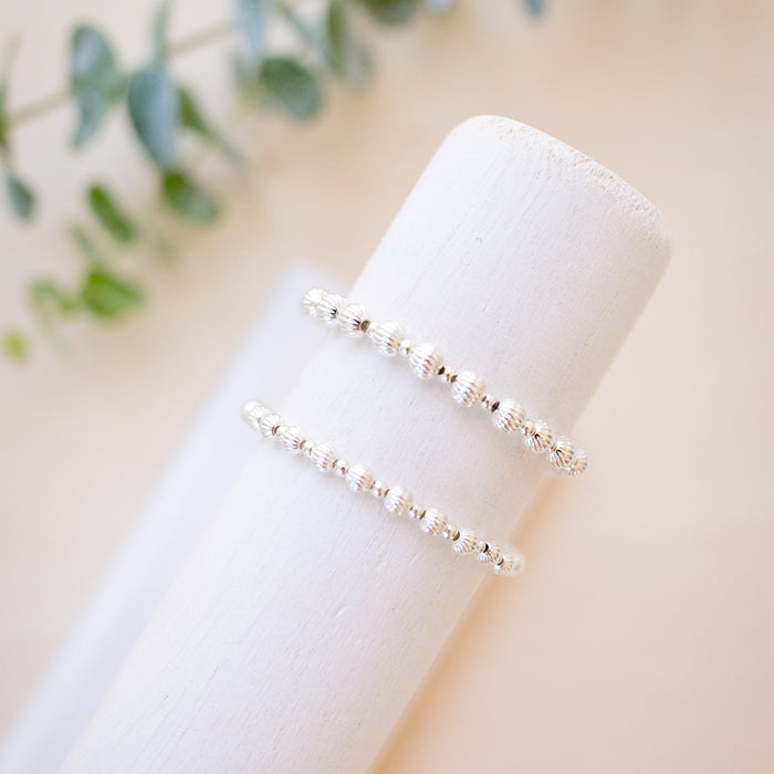 every other gold and silver beaded bracelet 