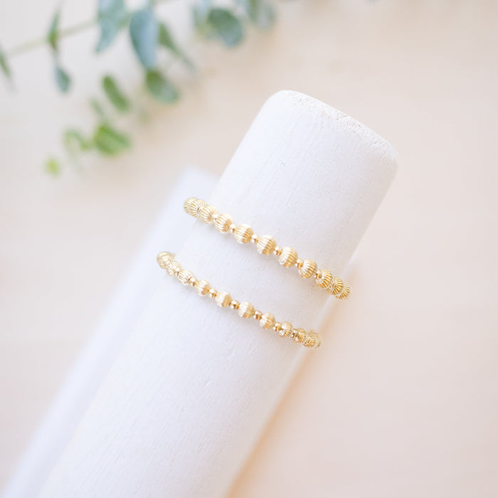 every other gold and silver beaded bracelet 