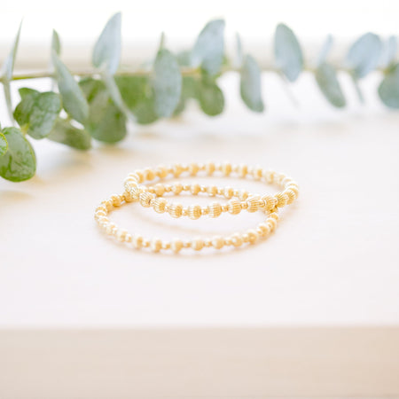 every other gold and silver beaded bracelet 