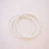 set of three sterling silver bracelets three different bead sizes 