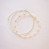 silver and gold beaded bracelet mixed metal 