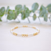 silver and gold beaded bracelet mixed metal 