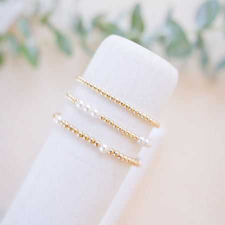 gold and crystal pearl bracelet