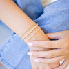 silver and gold beaded bracelet mixed metal 