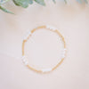 gold and crystal pearl bracelet