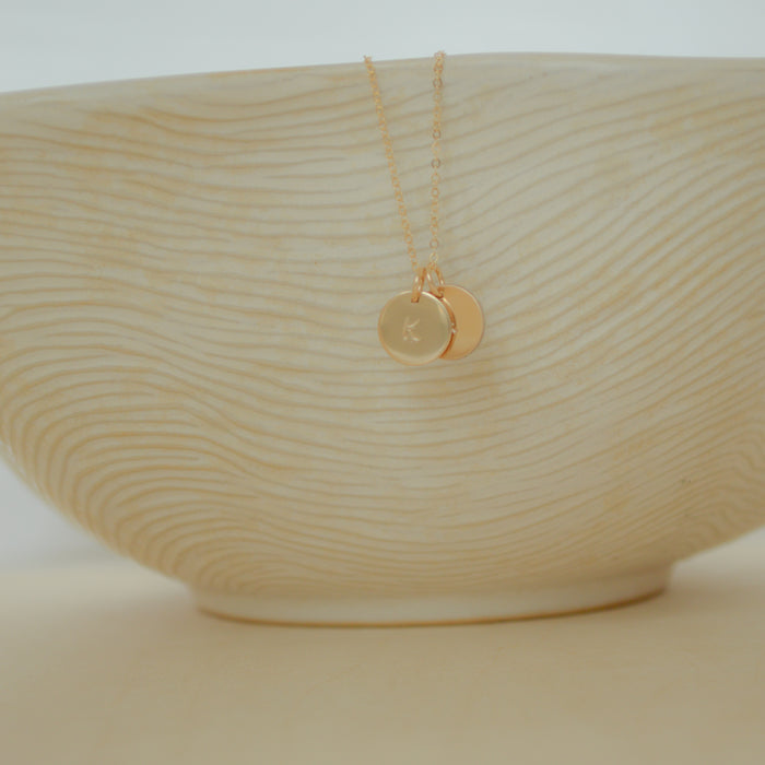 Disc Initial Necklace