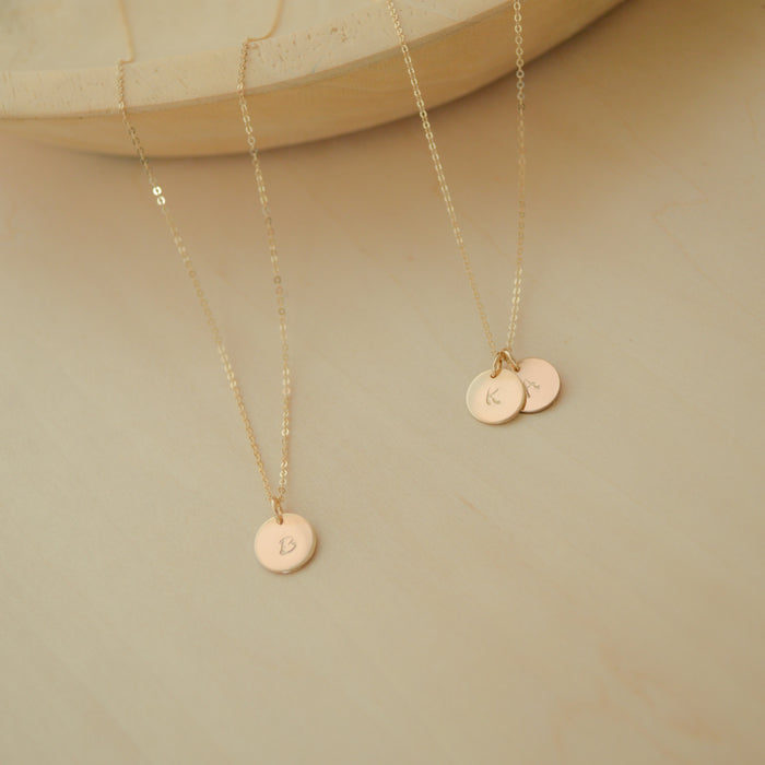Disc Initial Necklace