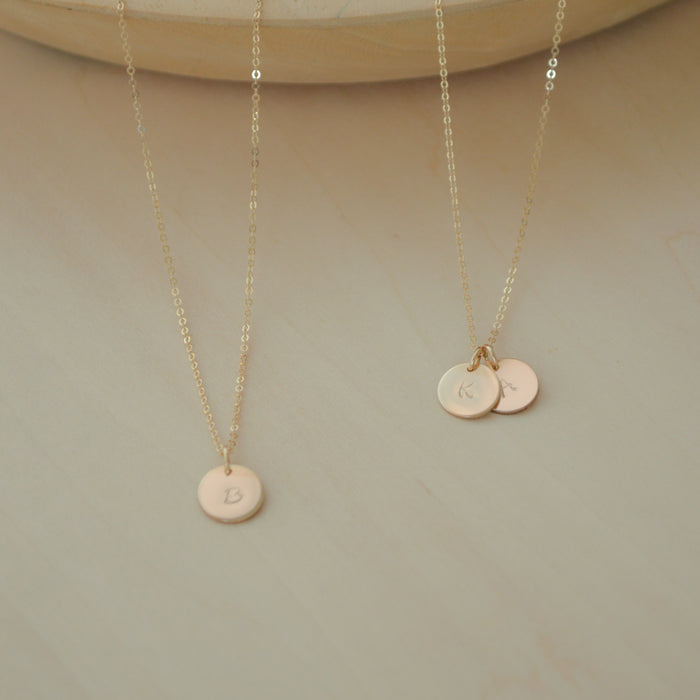 Disc Initial Necklace